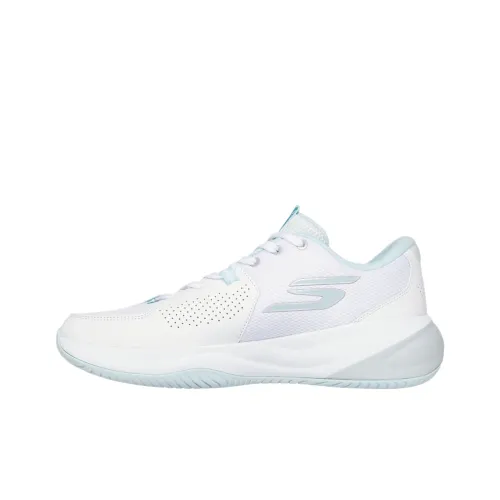 Skechers League Баскетбольные кроссовки Низкий топ Белый/Светло-синий Мужской