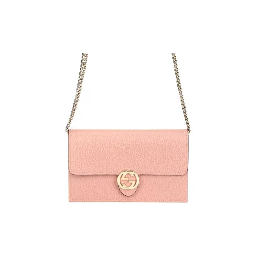 GUCCI Кожа Курьерская сумка Сумка-конверт Кошелек Сумка через плечо Женская Розовая