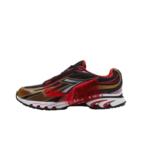 DIADORA Mythos 280 Беговые кроссовки Низкий топ Черный Красный Мужской