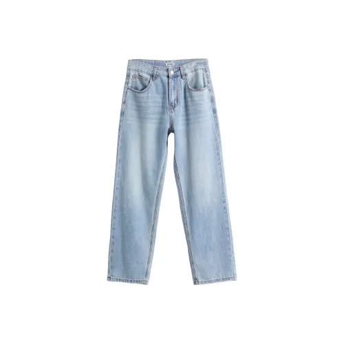 ENTONG Светло-синие Унисекс Джинсы