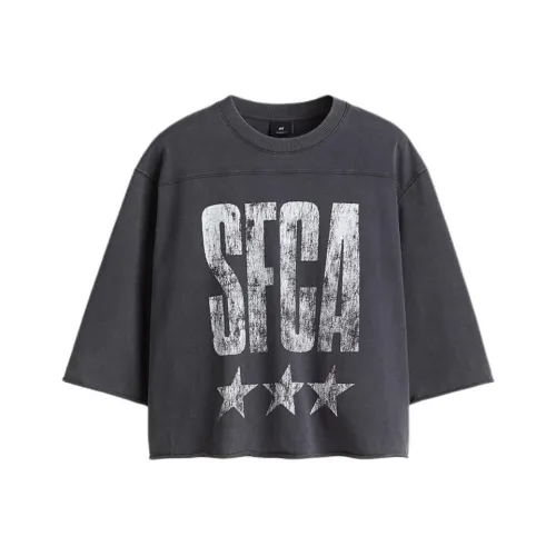 H&M Темно-серые Мужские T-рубашки