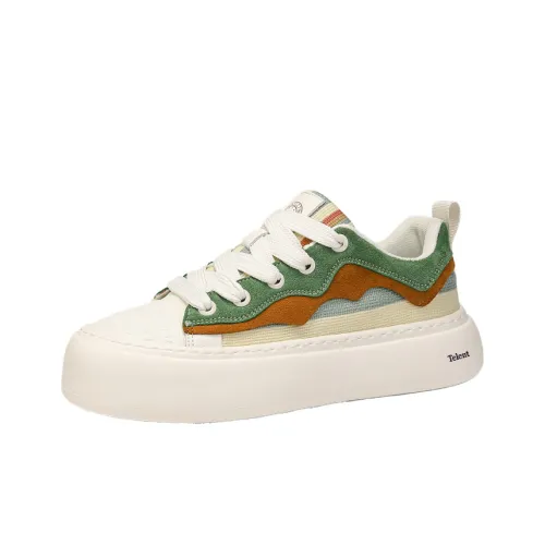 TELENT Амортизация и Дышащий Низкий Топ Casual Мужской Фантазийный Зеленый