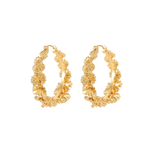 Серьги из фиолетового медного сплава женские