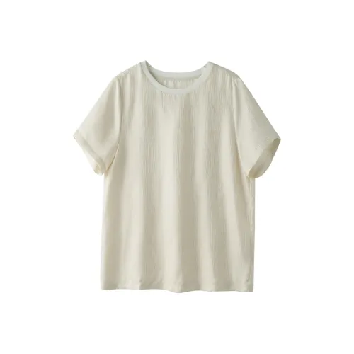 ZHEXI Айвори Белый Женская T-рубашка