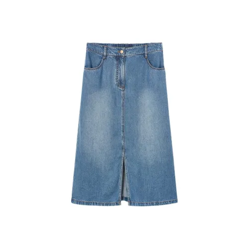 KARL LAGERFELD SS25 Denim Long Skirt Women's