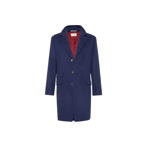 BRUNELLO CUCINELLI Пальто Мужское Морской Синий