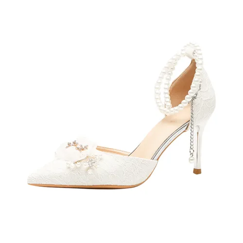 Lan Miao Узкий каблук Высокие каблуки Женские Белые