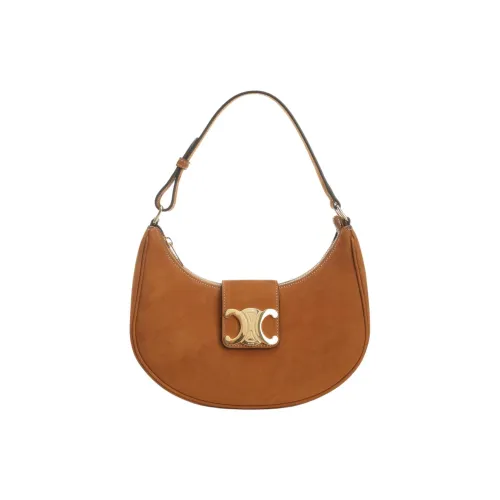 CELINE AVATriomphe Телячья кожа Сумка через плечо Средняя Женская Коричневая