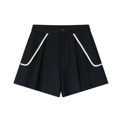 SHUXI Элегантные черные женские повседневные шорты