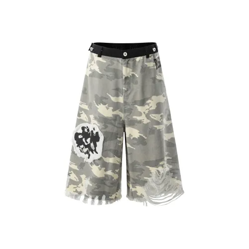 TREND ST Черно-белая панда Камуфляж Унисекс Повседневные шорты