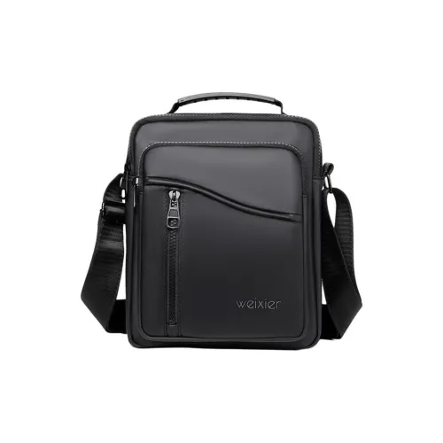 Boniu ПУ (полиуретан) Сумка через плечо Стандартная Мужская Черная