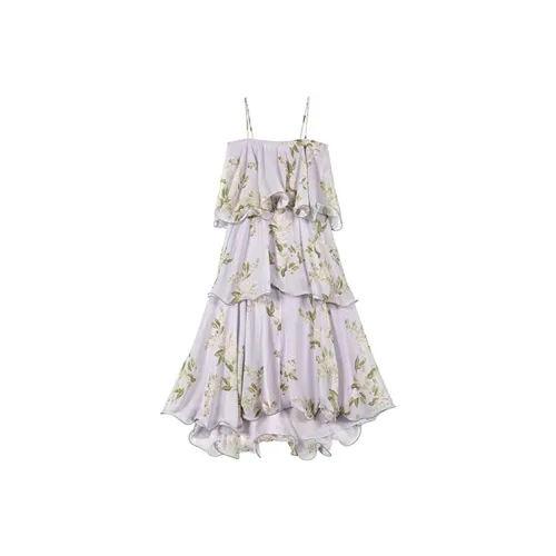 MO VOICE Фиолетовое платье-комбинация женские слиплатья