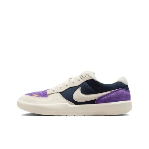 Nike SB Force 58 Устойчивые к истиранию Дышащие Низкие Кроссовки для скейтбординга Мужские Бежево-фиолетовые