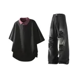 Черный топ + Черные брюки