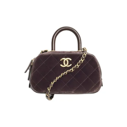 CHANEL Велюр Сумка Мини Женская Темно-Коричневая