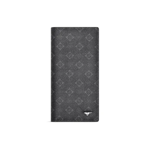 SEPTWOLVES Искусственная кожа Длинный кошелек Мужской Черный