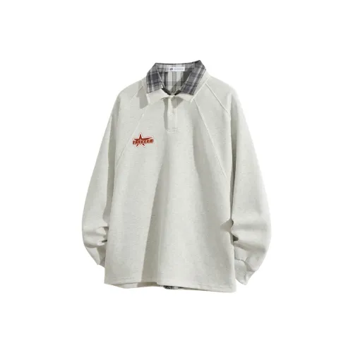 Tre Club Поло Унисекс Белый Серый