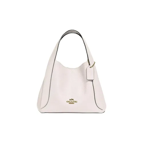 COACH Hadley Покрытый холст с коровья кожа Сумка Маленькая Женская Белая