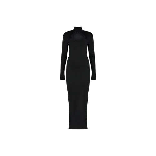 Self Портрет x Christopher Kane Длинное платье с длинными рукавами женское черное