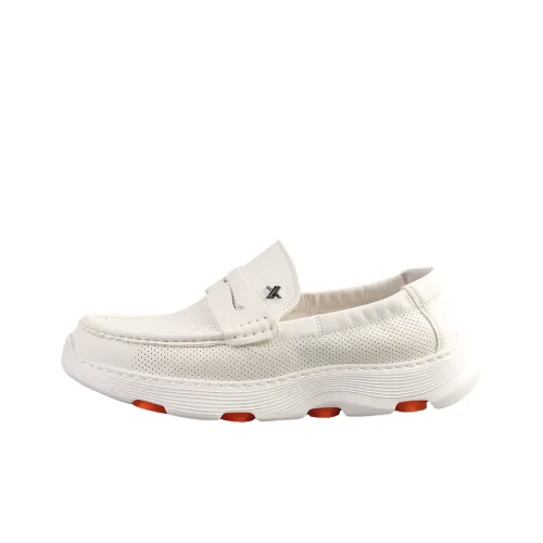 Daying Мужские повседневные туфли Low Top Белые Мужские