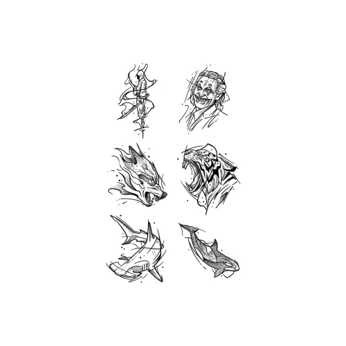 LIEJI Геометрический Биологический Травяной Стикер для Татуировки