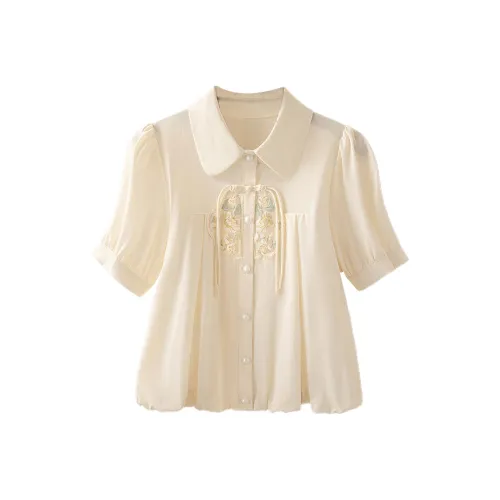 SIBAISHE Бежевый Абрикос Женская Рубашка
