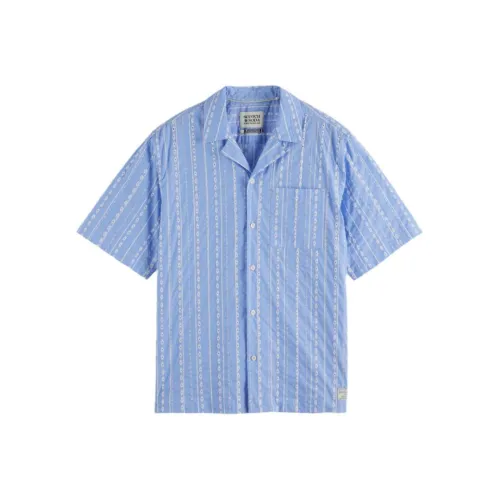 Scotch&Soda Небесно-голубой Мужские Рубашки