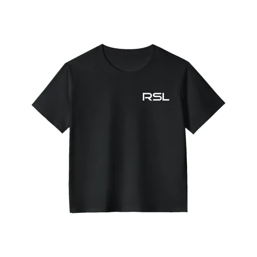 RSL Черный S002 Передняя часть Левая сторона + R011 Центр спины Kids T Рубашки