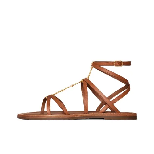 CELINE Lympia Римские Сандалии Женские Рыжевато-Коричневый