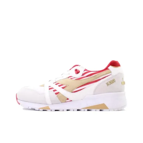 DIADORA N9000 Устойчивый к истиранию Низкий Топ Повседневная обувь Мужская Белый Красный