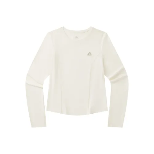 PEAK Светло-желтые Женские беговые футболки T-рубашки