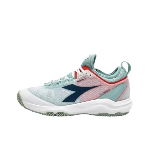 DIADORA SPEED BLUSHIELD FLY 4 Устойчивый к истиранию Низкий Топ Повседневные Беговые кроссовки Женские Белый Зеленый