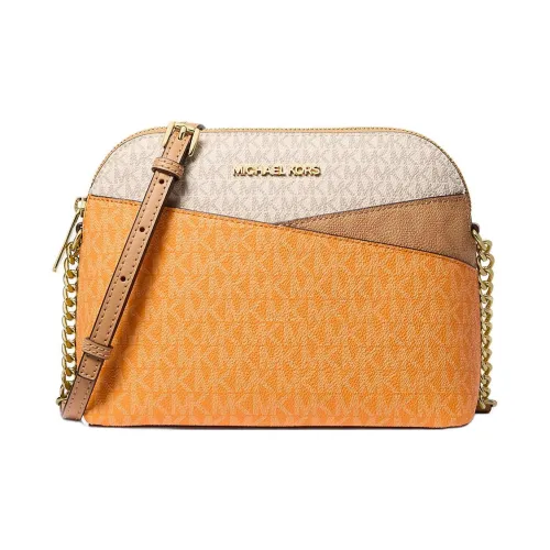 MICHAEL KORS Холст Плечевая Сумка Женская Оранжевая