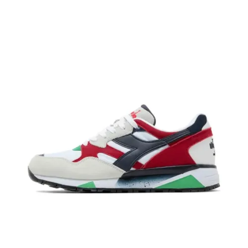 DIADORA N9002 Устойчивые к истиранию низкие беговые кроссовки унисекс Белый Красный Синий