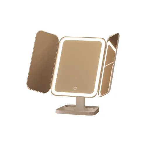 LIANXIANGKE LED освещенное зеркало для макияжа для домашнего использования вращающееся на 30% складное с высоким разрешением зеркало с LED-освещением