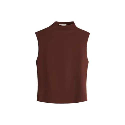 H&M Темно-кофейные Женские Футболки