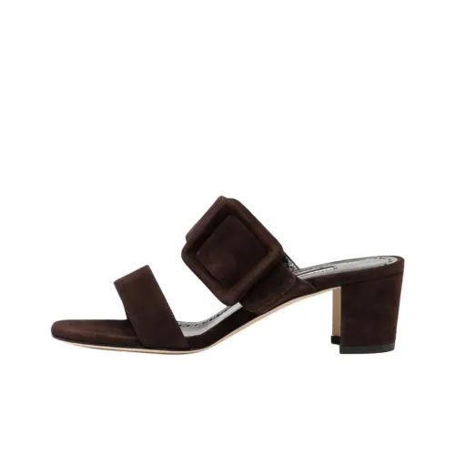 MANOLO BLAHNIK Быстросохнущие слипоны 5 см женские цвет румяный