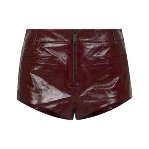 Self Portrait Повседневные шорты Женские Бордовый цвет