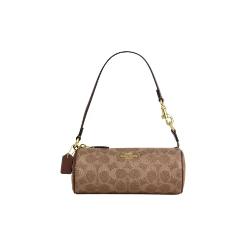 COACH Nolita ПВХ с кожаными вставками Сумка через плечо Маленькая Женская Карамель