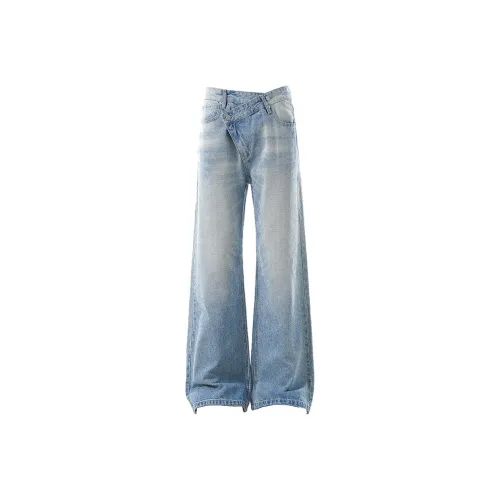 BLANKIN. Синие унисекс джинсы