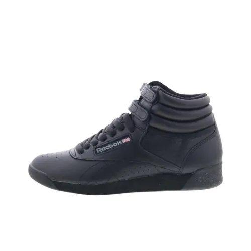 Reebok Freestyle Hi Устойчивый к истиранию Высокий Топ Повседневная Обувь Женская Черная