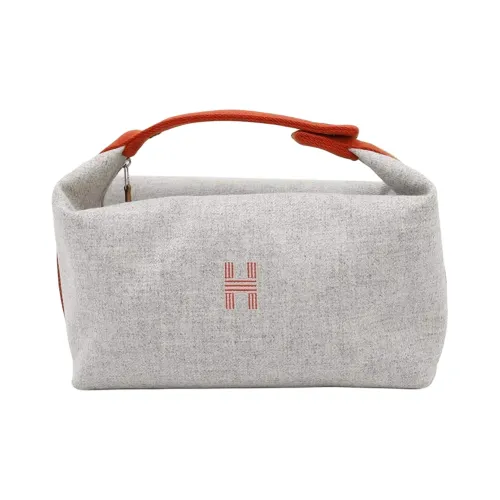 HERMES Невеста a Brac Хлопок Сумка Туалетная Сумка Маленькая Унисекс Серый