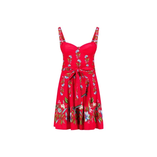 FARM Rio Slip Платье Женское Красное