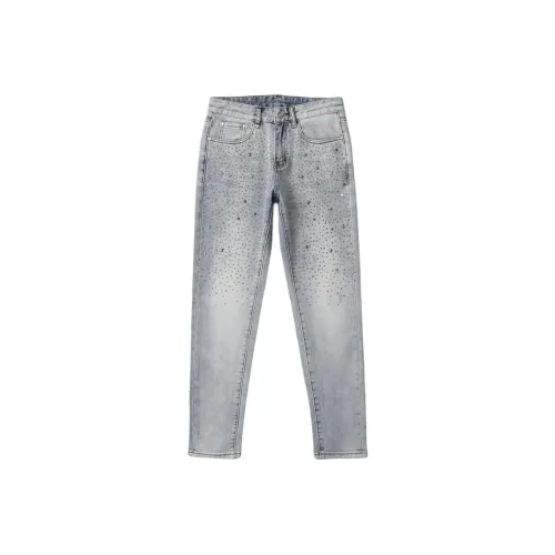 MH Светло-синие мужские джинсы