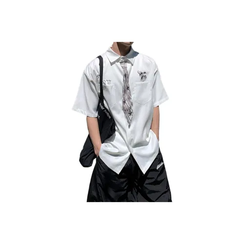 COMOWA Белая унисекс рубашка