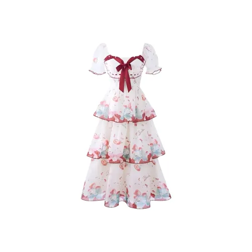 KKX Короткий рукав Платье Женское