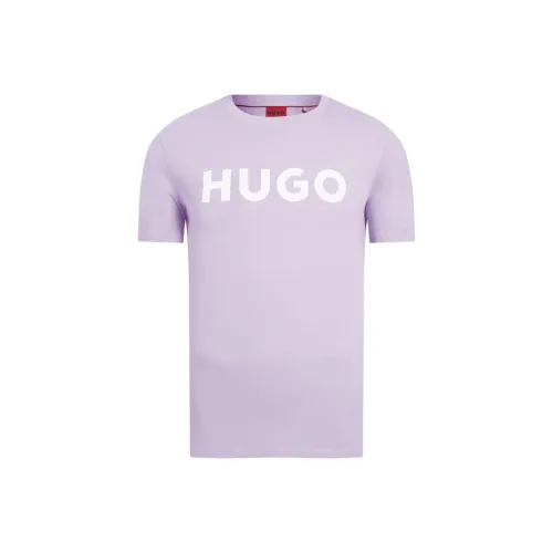 Hugo Boss Фиолетовые Мужские T-рубашки