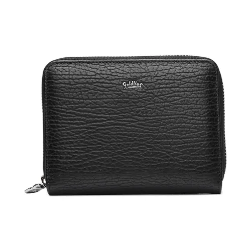GOLDLION Коровья кожа Держатель для карт Мужской Черный