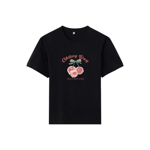 SOBEAUTY Черные Женские Т-рубашки