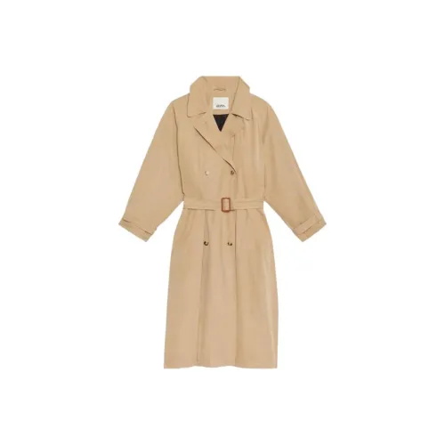 ISABEL MARANT Тренчкот Женский Светлый Умбра